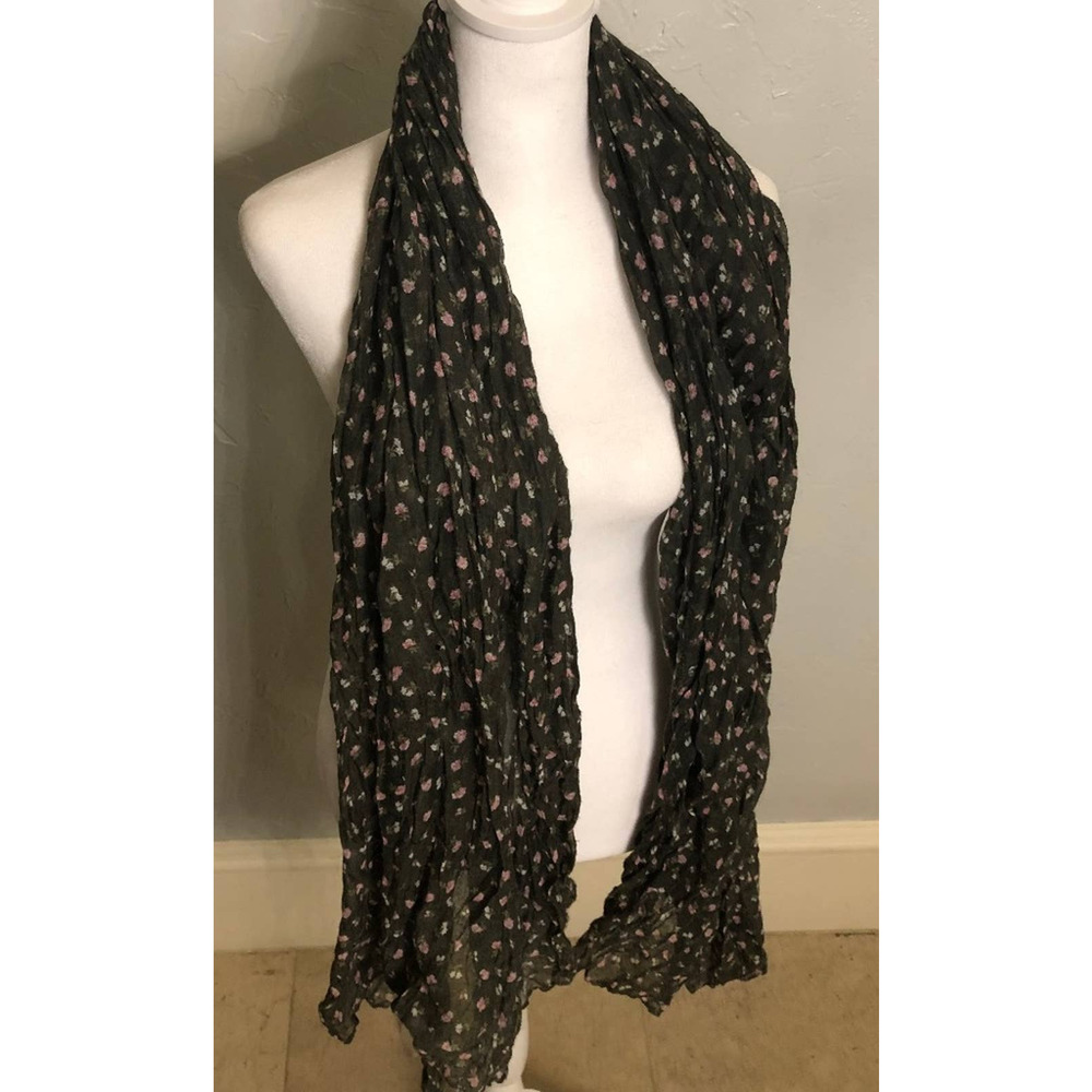 Green and Pink Boho Floral Accessory Scarf